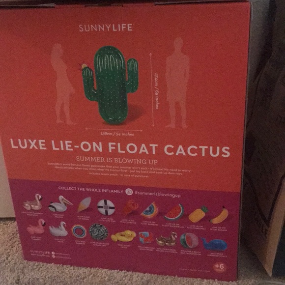 SUNNYLIFE☀️🌵LUXE Lie-On Pool Float | CACTUS - Picture 7 of 8